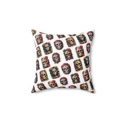 Sugar skulls square pillow