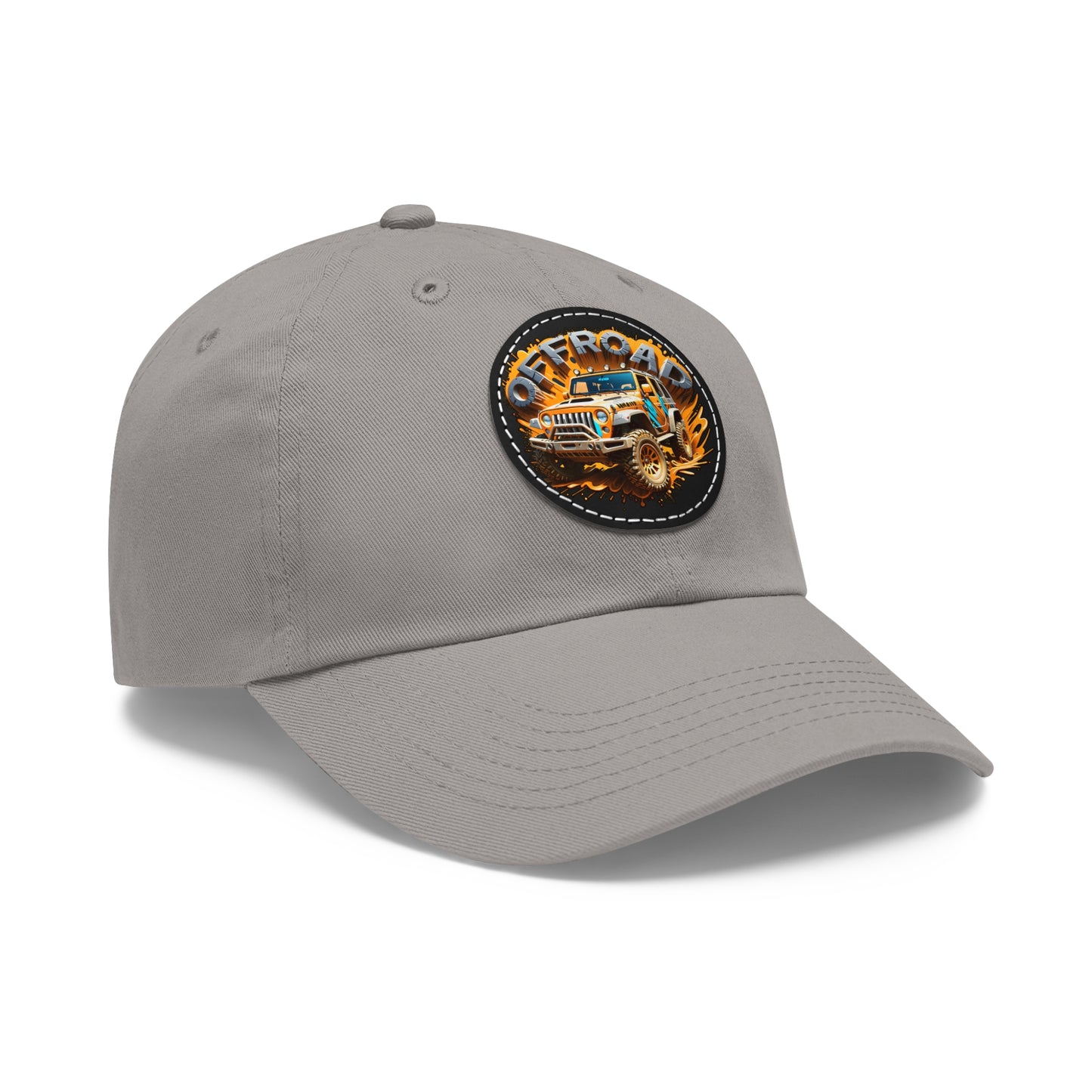 Offroad Dad Hat with Leather Patch (Round)