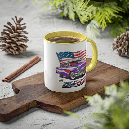 Retro American muscle car printed on mug