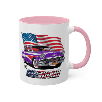 Retro American muscle car printed on mug