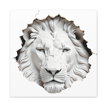 Canvas Gallery Wraps with White Lion Print