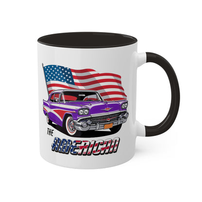 Retro American muscle car printed on mug