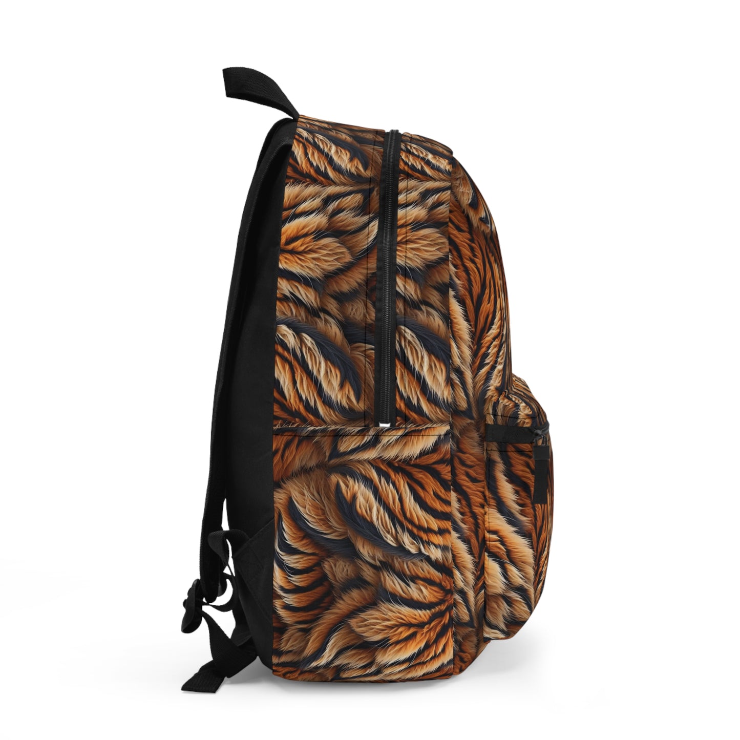 Tiger fur texture printed backpack