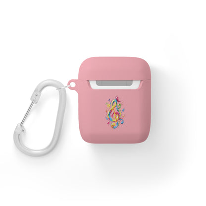 AirPods and AirPods Pro Case Cover with Graffiti Style Colorful Musical Notation Inspired Symbols