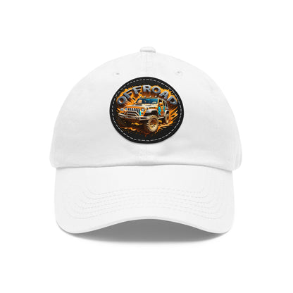 Offroad Dad Hat with Leather Patch (Round)