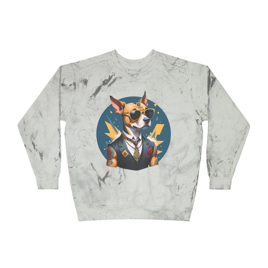 Cartoon dog style dogmafia unisex color blast sweatshirt