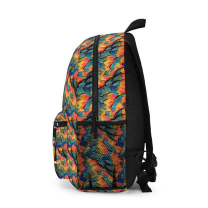 Colorful tropical parrots backpack - printed bag