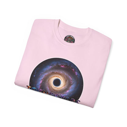 Cotton T-Shirt with Spiraling Galaxy Design