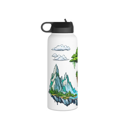 Stainless Steel Water Bottle, with Island in the Sky Design