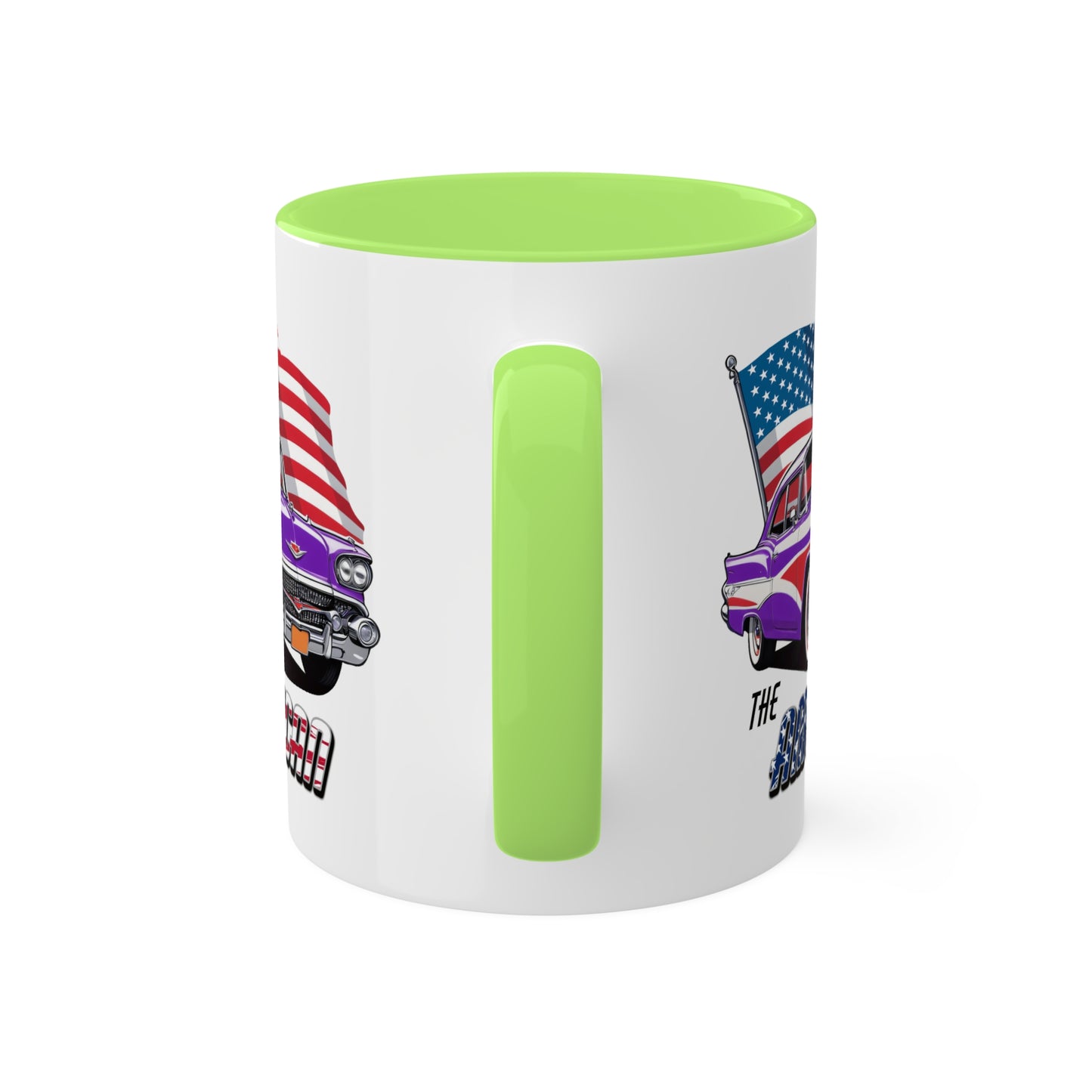 Retro American muscle car printed on mug