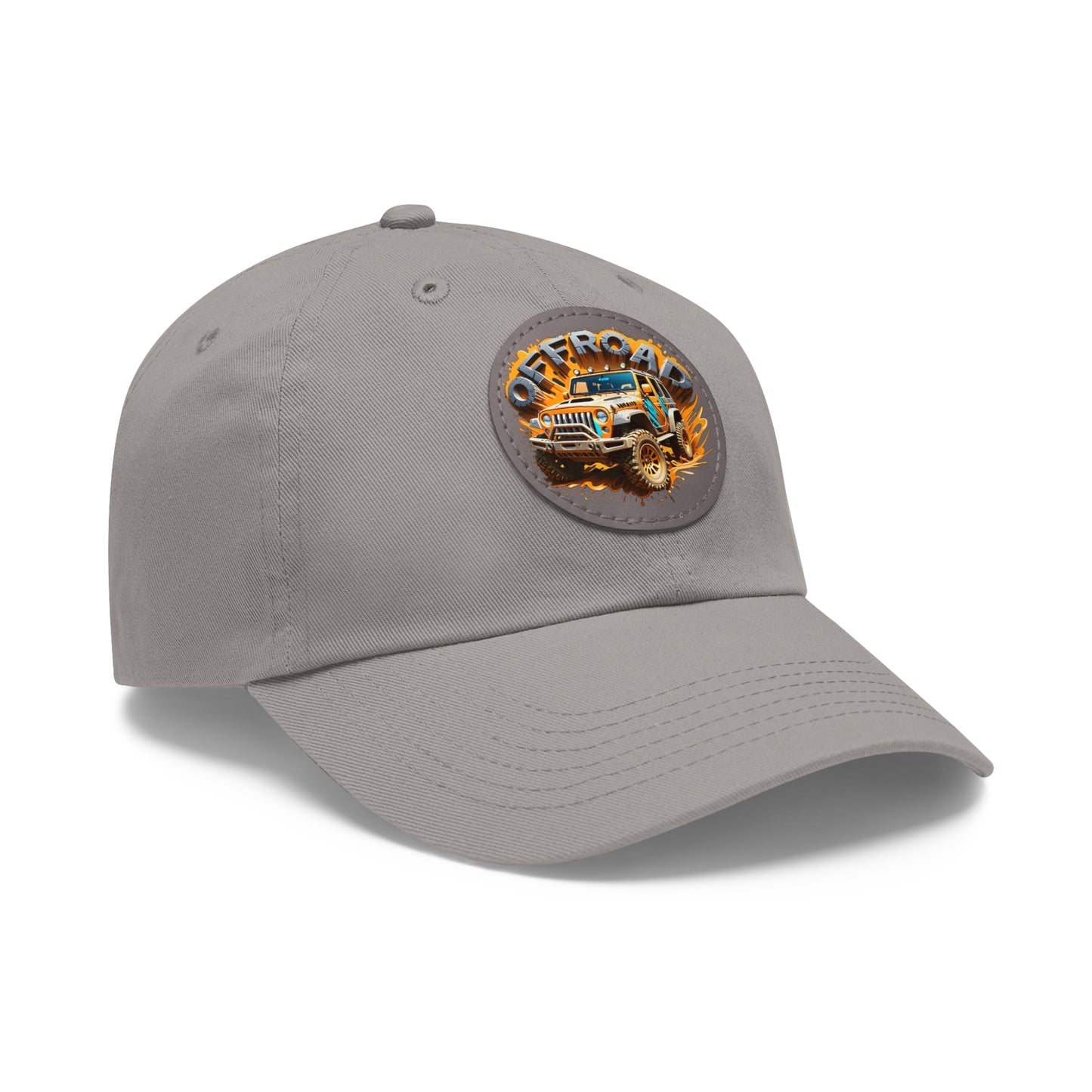 Offroad Dad Hat with Leather Patch (Round)