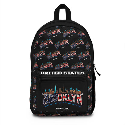 United States Brooklyn New York printed Backpack - Bag (black edition)