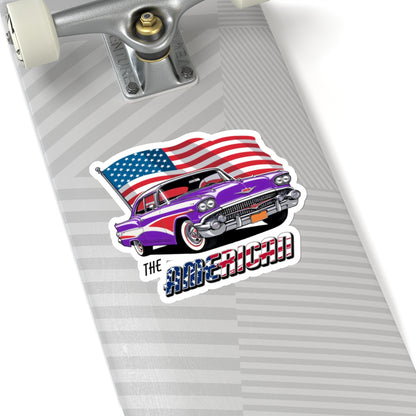 Retro American muscle car sticker