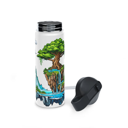 Stainless Steel Water Bottle, with Island in the Sky Design