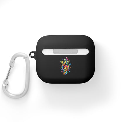 AirPods and AirPods Pro Case Cover with Graffiti Style Colorful Musical Notation Inspired Symbols