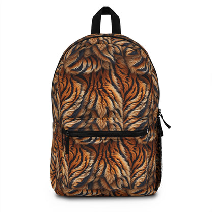 Tiger fur texture printed backpack