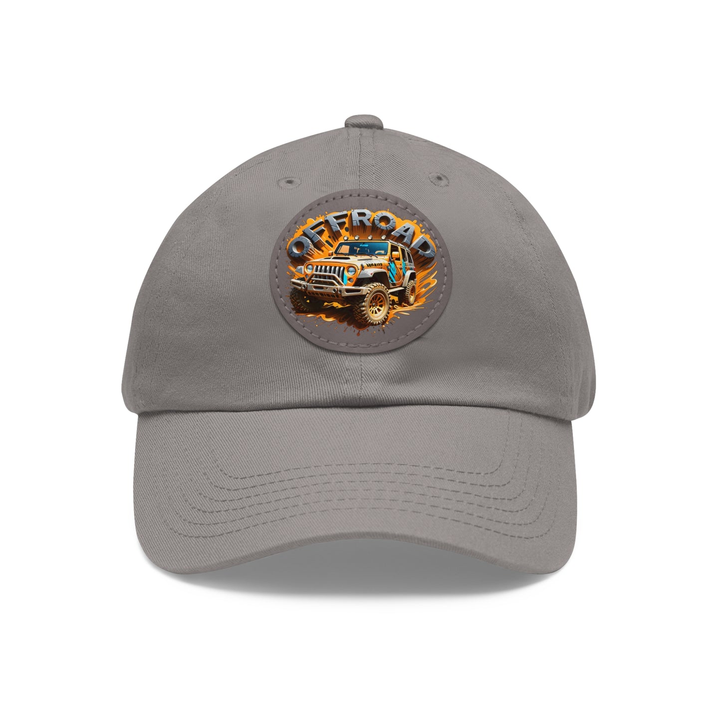 Offroad Dad Hat with Leather Patch (Round)