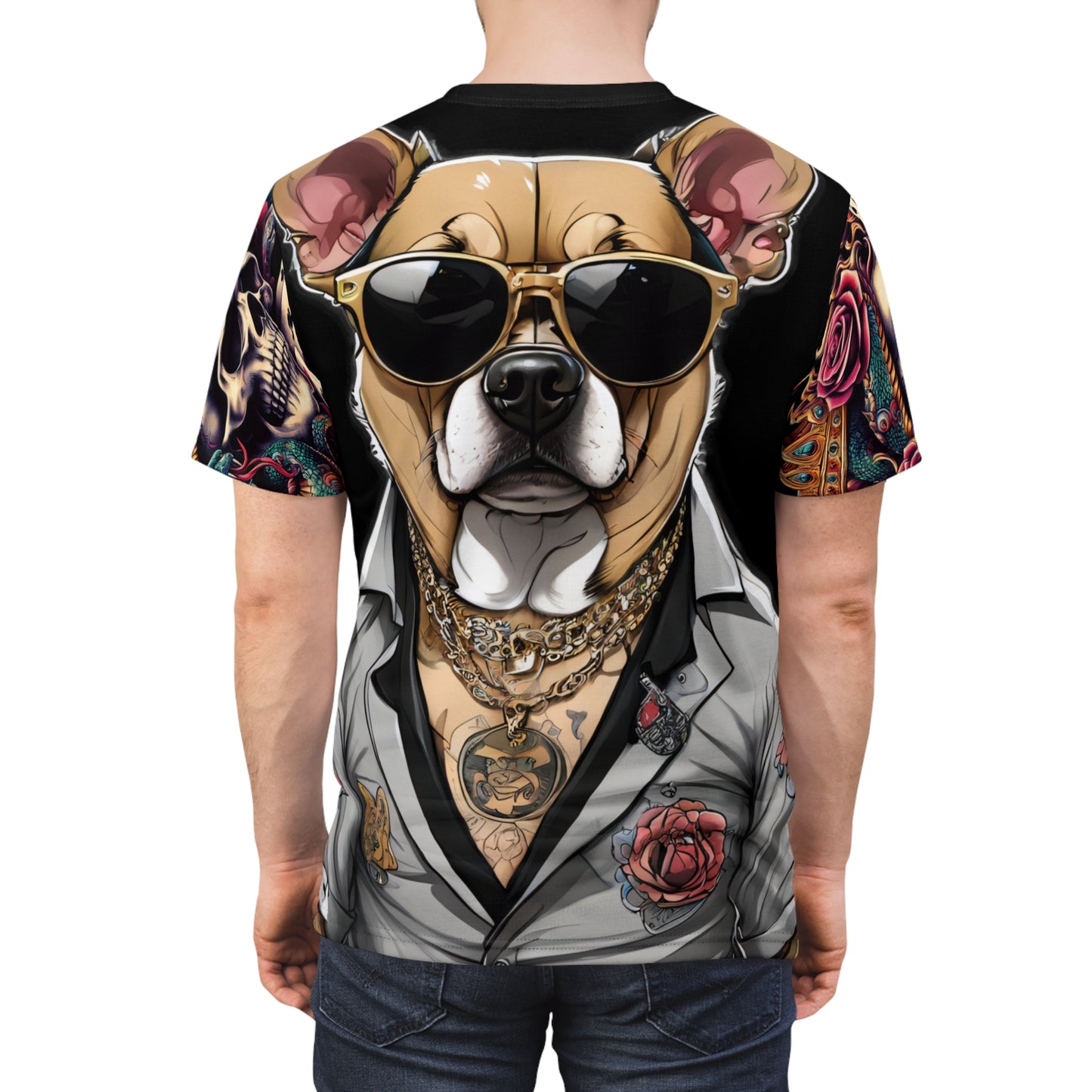 Dog printed t-shirt short sleeve (dogmafia)