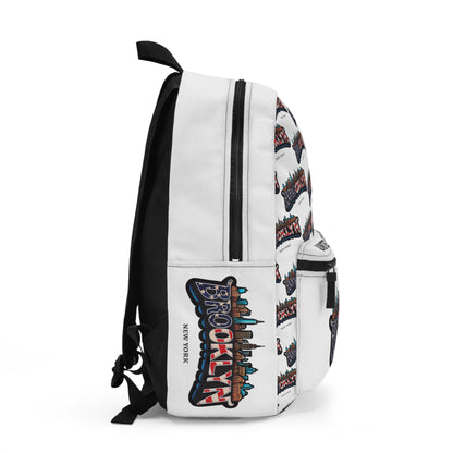 United States Brooklyn New York printed Backpack - Bag (white edition)