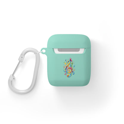 AirPods and AirPods Pro Case Cover with Graffiti Style Colorful Musical Notation Inspired Symbols