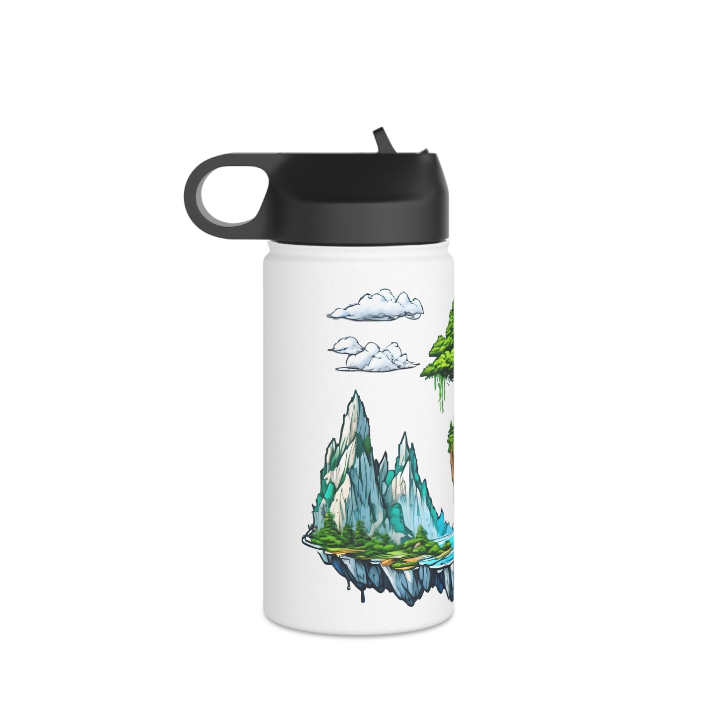 Stainless Steel Water Bottle, with Island in the Sky Design