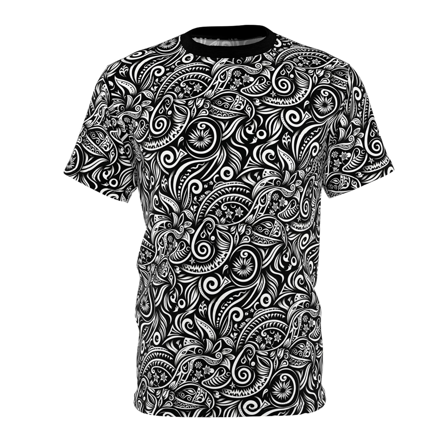 Tribal tattoos patterns all over printed t-shirt