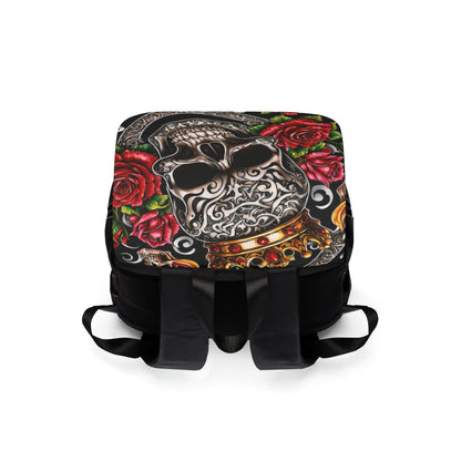 Unisex Casual Shoulder Backpack - Tattoo Designed Bag