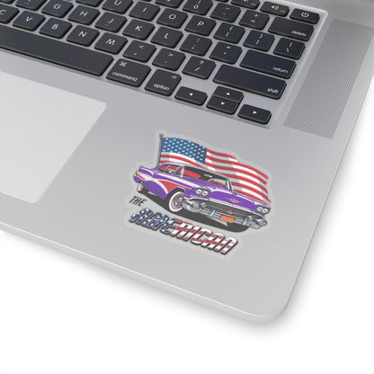 Retro American muscle car sticker