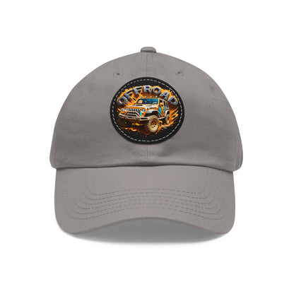 Offroad Dad Hat with Leather Patch (Round)