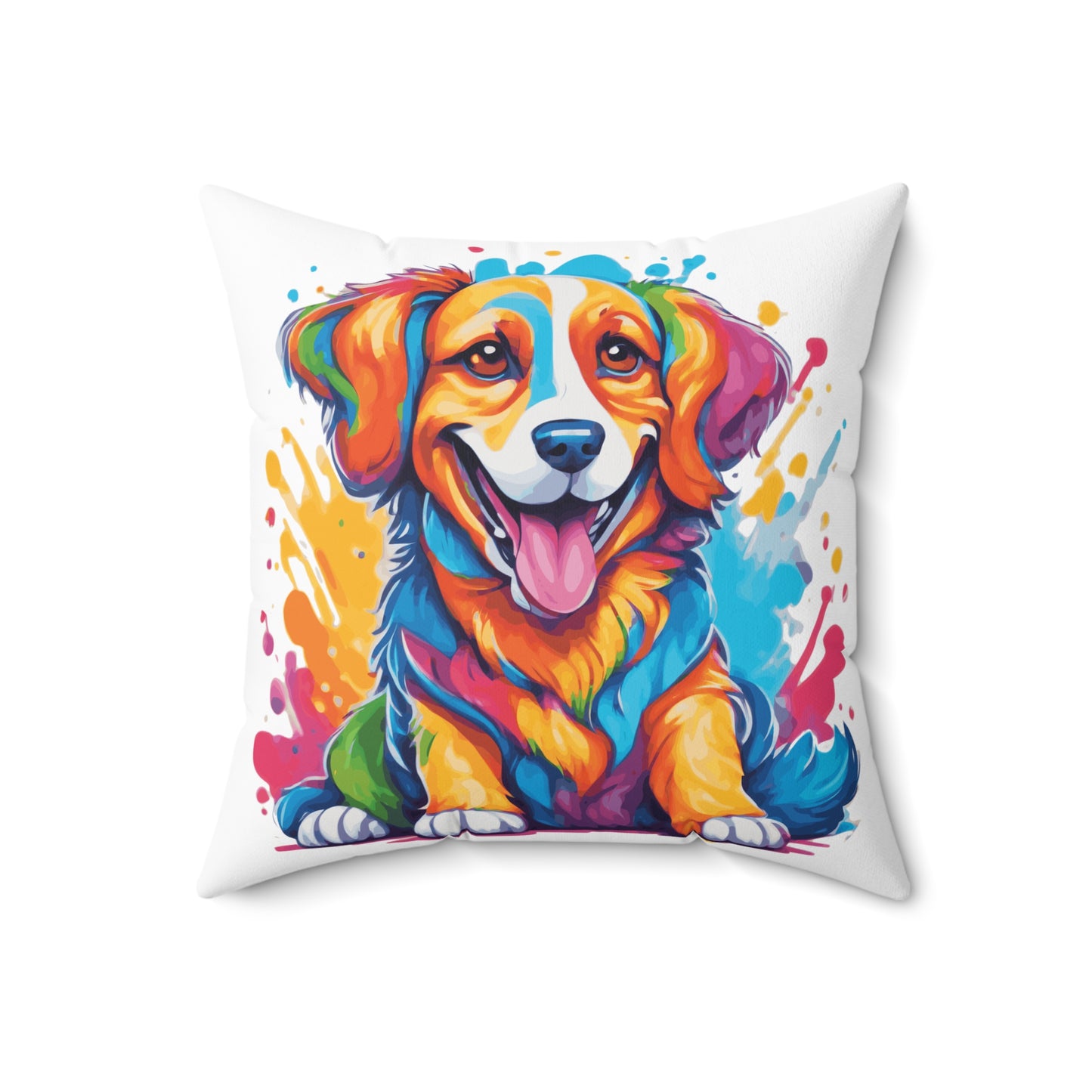 Colorful Cute Dog Pillow