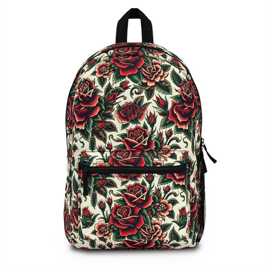 Vintage Rose Tattoo Art Backpack