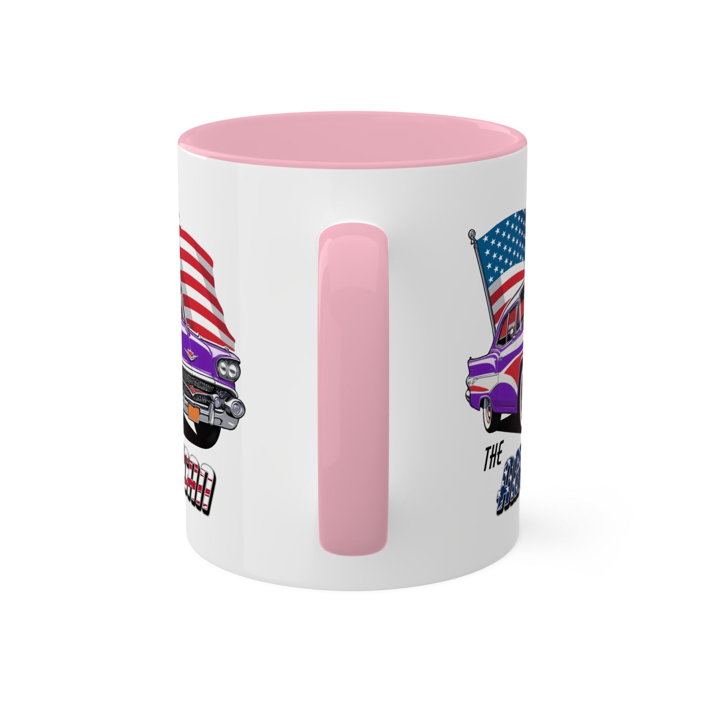 Retro American muscle car printed on mug