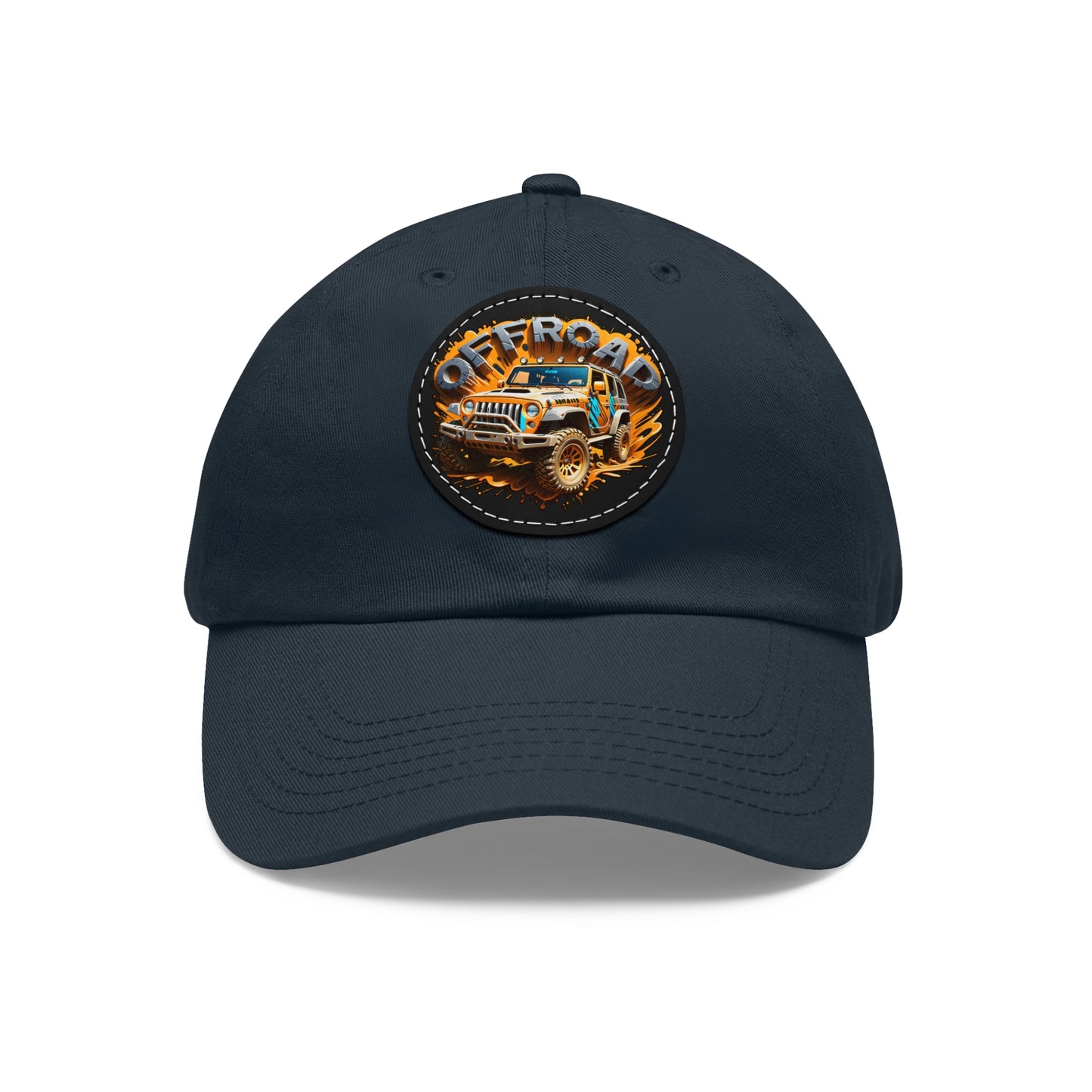 Offroad Dad Hat with Leather Patch (Round)