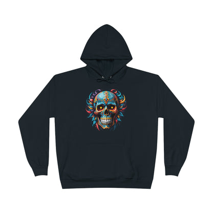 Tattoo Style Skull Printed unisex pullover hoodie sweatshirt - EcoSmart