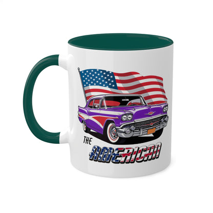 Retro American muscle car printed on mug