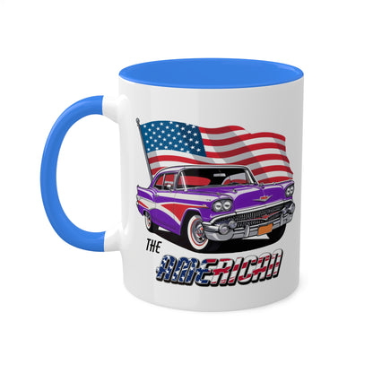 Retro American muscle car printed on mug