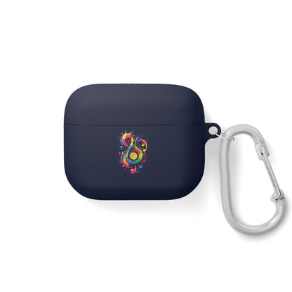 AirPods and AirPods Pro Case Cover with Graffiti Style Colorful Musical Notation Inspired Symbols