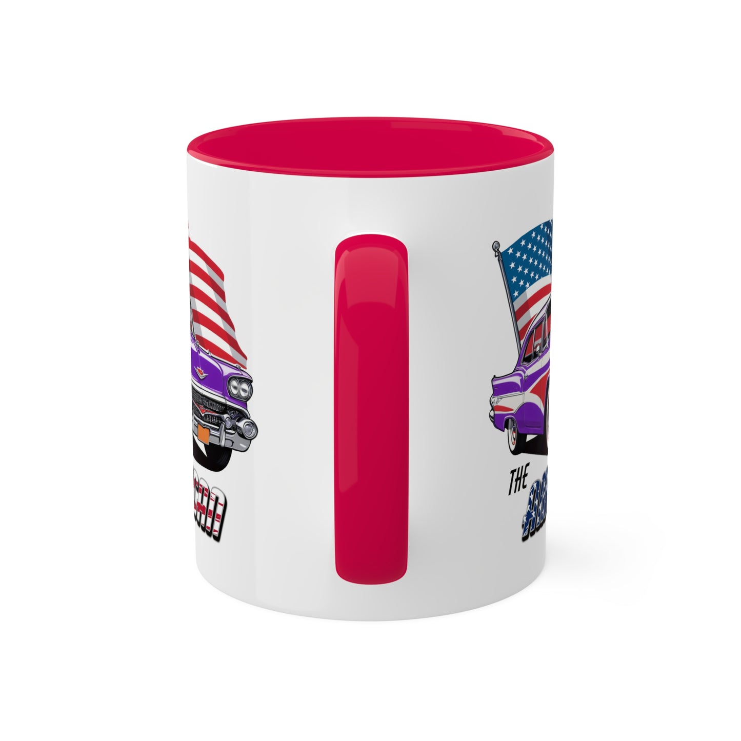 Retro American muscle car printed on mug