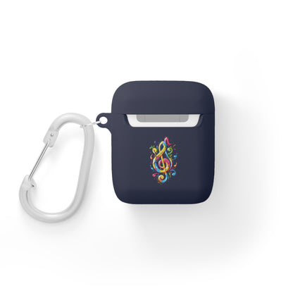 AirPods and AirPods Pro Case Cover with Graffiti Style Colorful Musical Notation Inspired Symbols