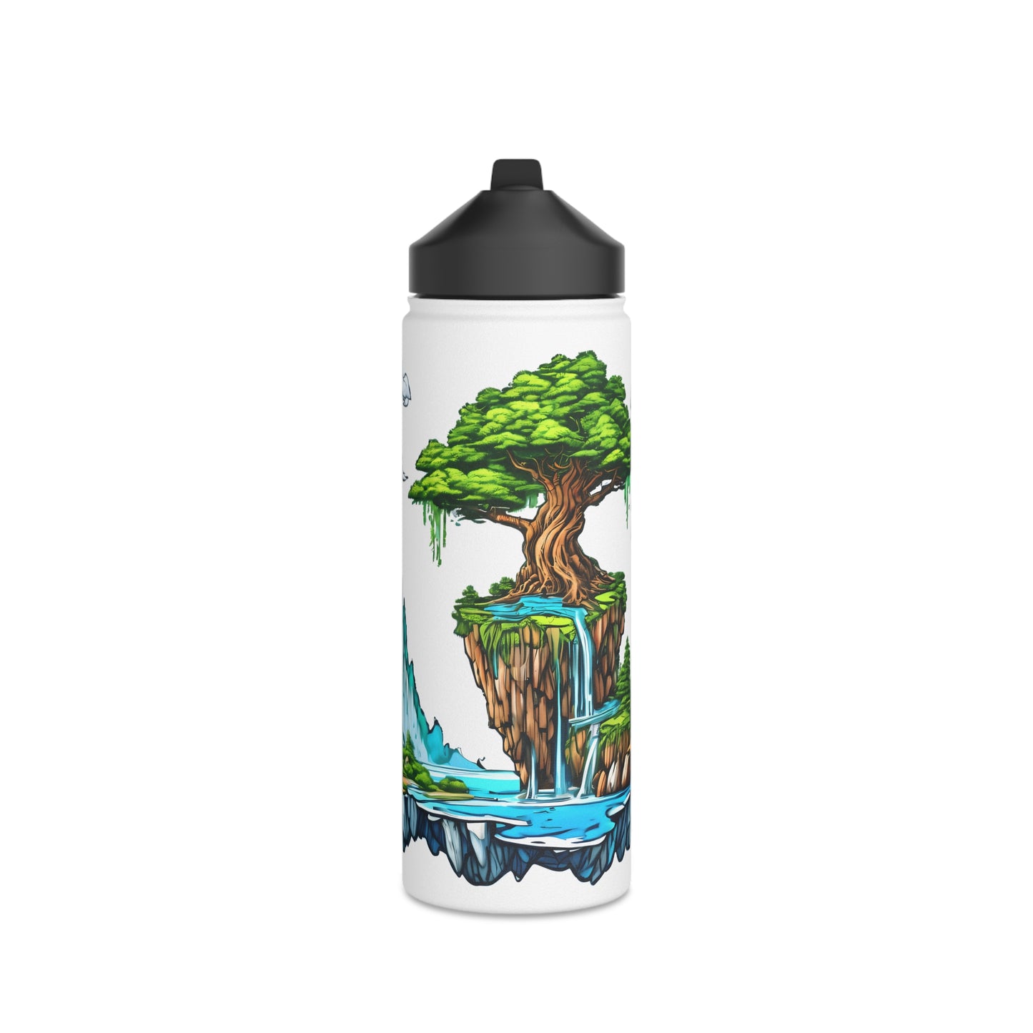 Stainless Steel Water Bottle, with Island in the Sky Design