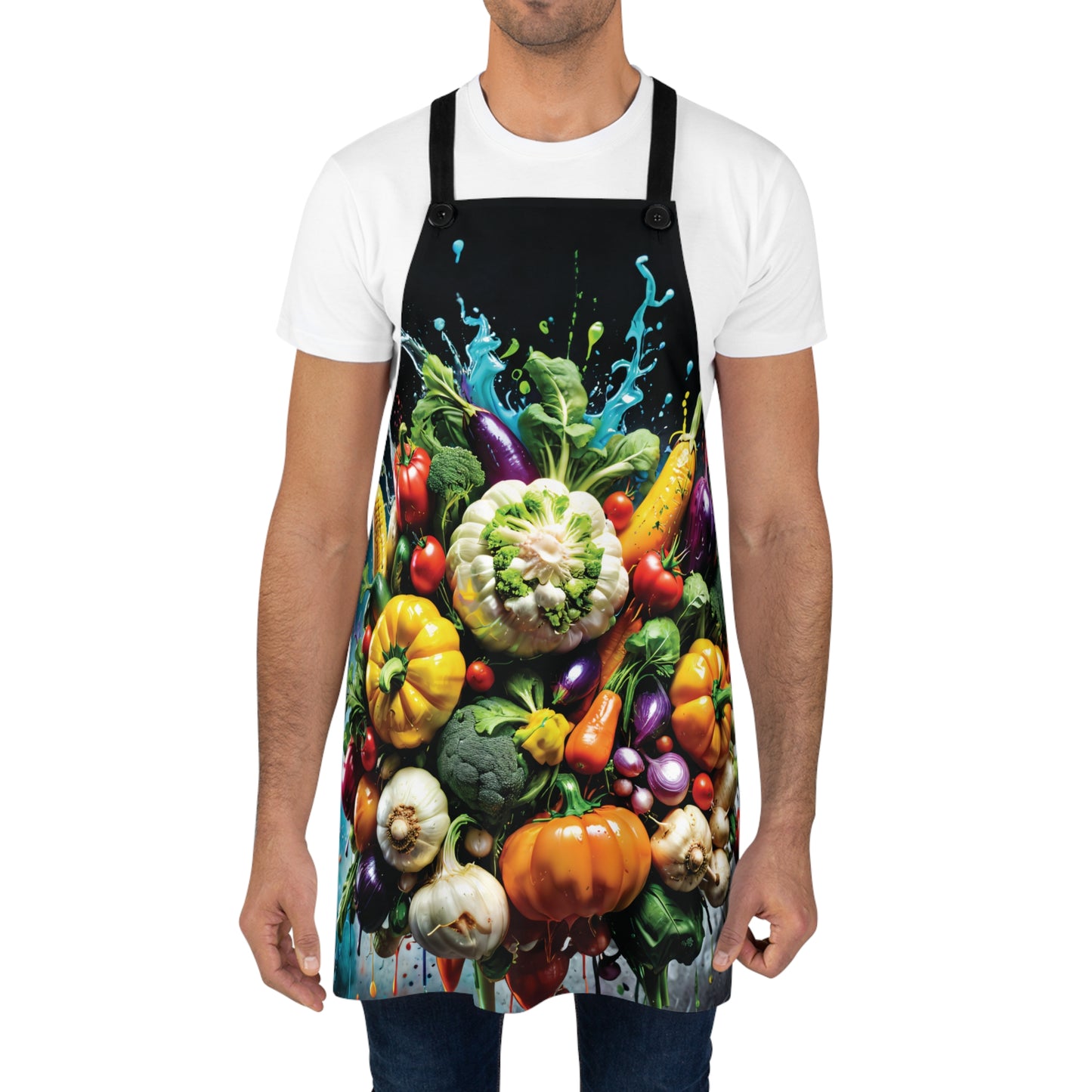 Apron with Stylish Vegetable Print Design