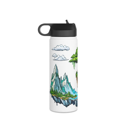 Stainless Steel Water Bottle, with Island in the Sky Design