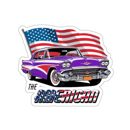 Retro American muscle car sticker