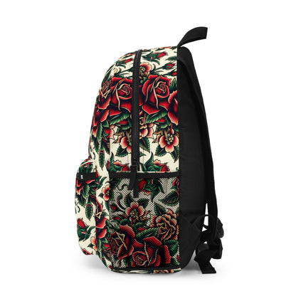 Vintage Rose Tattoo Art Backpack