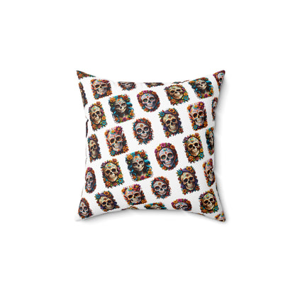 Sugar skulls square pillow