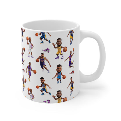 Basketball players design white ceramic Mug