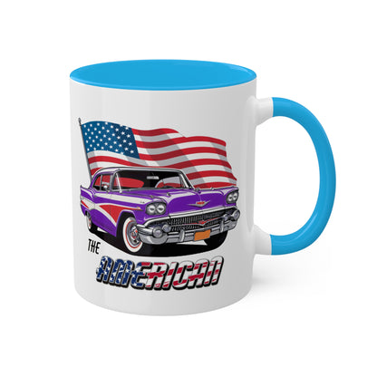 Retro American muscle car printed on mug