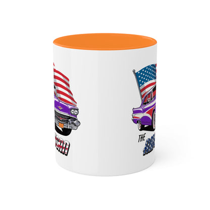 Retro American muscle car printed on mug