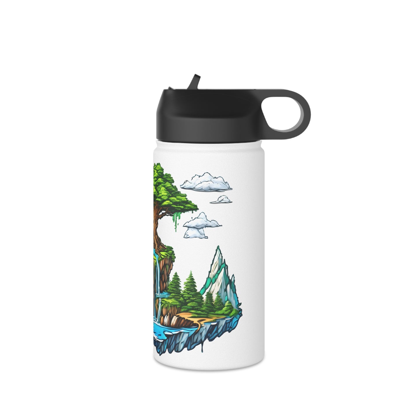 Stainless Steel Water Bottle, with Island in the Sky Design