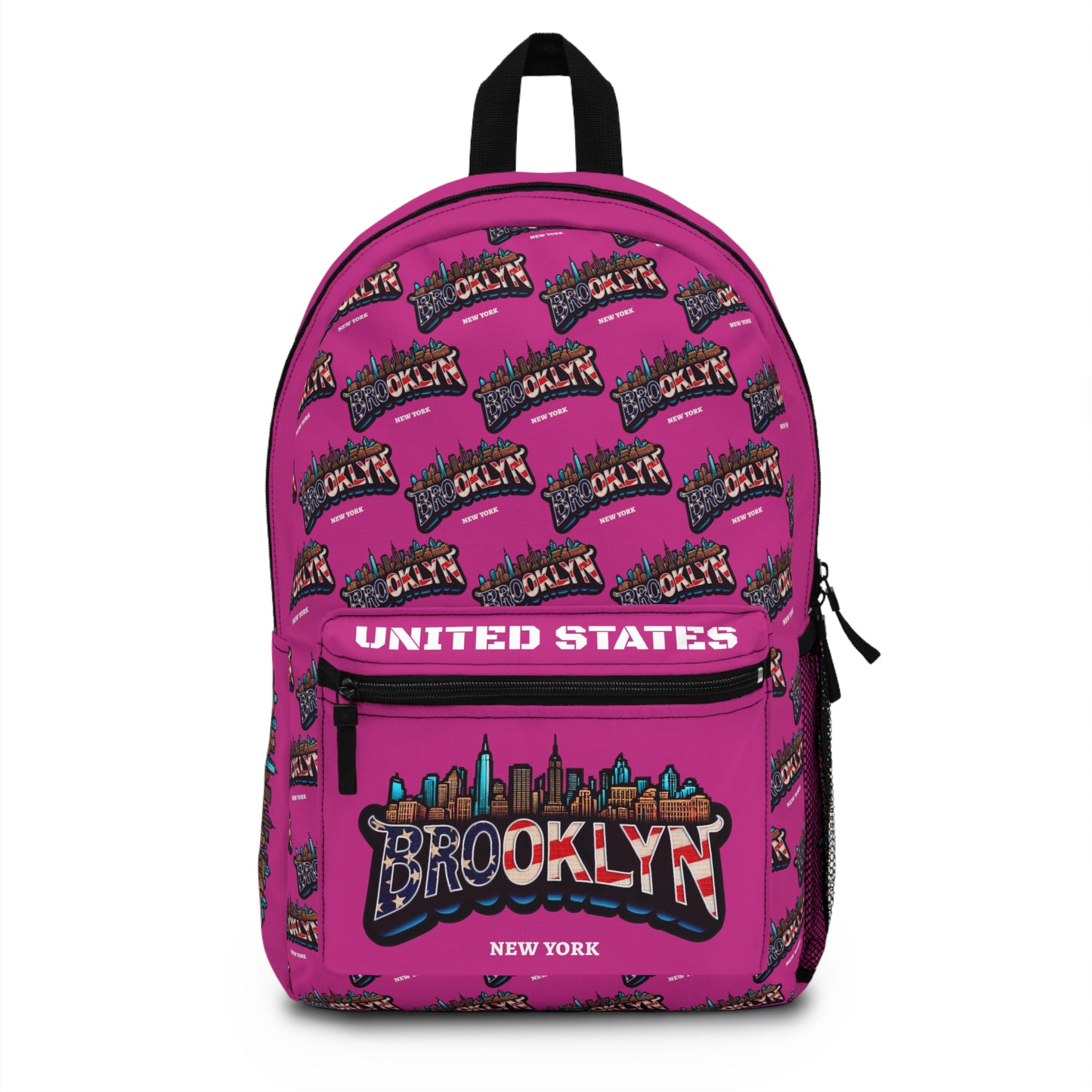 United States Brooklyn New York printed Backpack - Bag (pink edition)